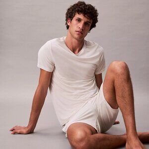 New! Modal Pique Loungewear - Modal Pique Classic T-Shirt & Sleep Shorts - Large